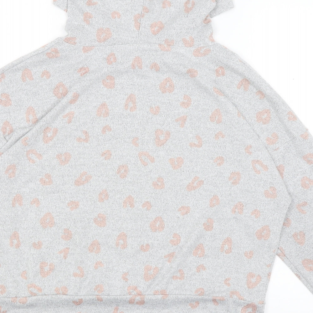 George Womens Grey   Pullover Hoodie Size 6  - Hearts