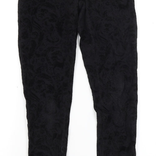 H&M Girls Black Paisley  Capri Trousers Size 14 Years