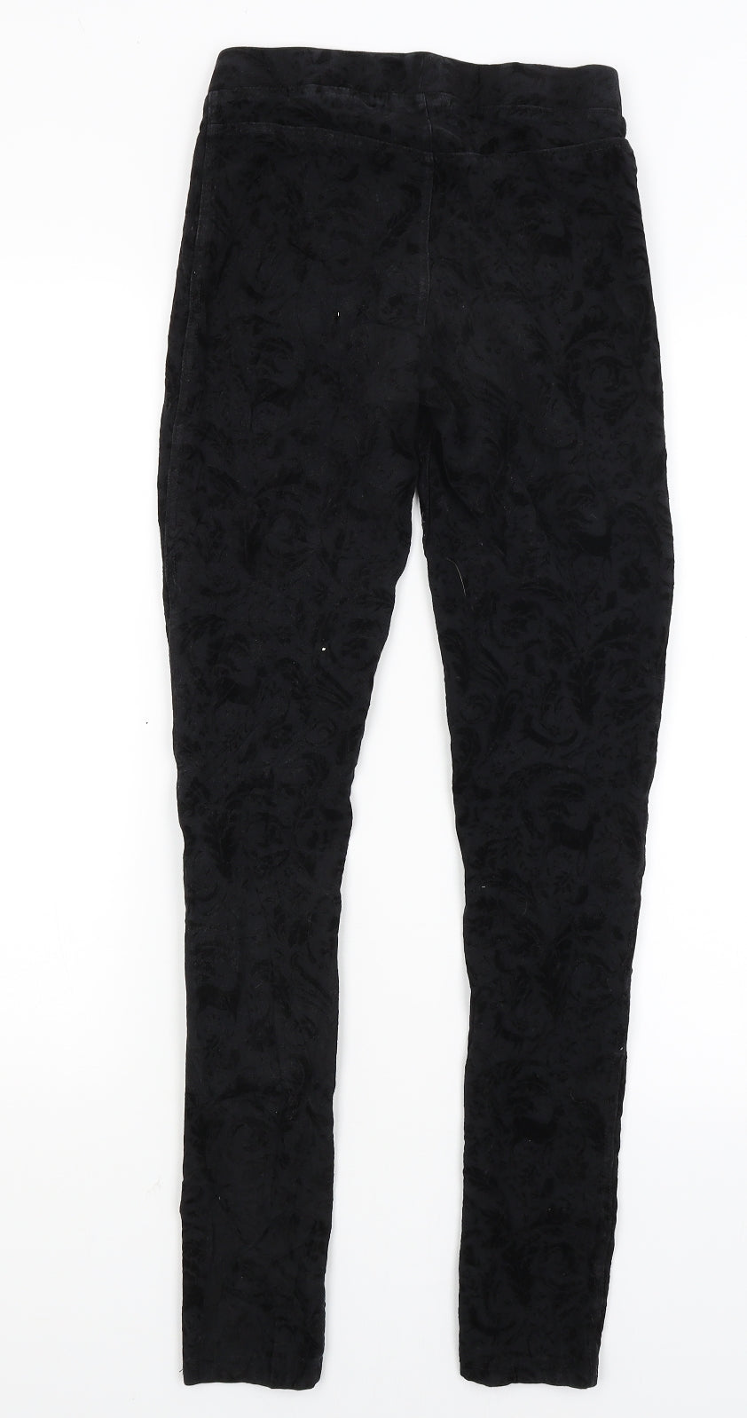 H&M Girls Black Paisley  Capri Trousers Size 14 Years