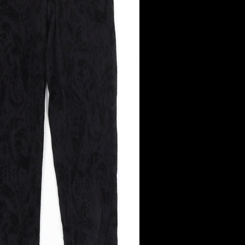 H&M Girls Black Paisley  Capri Trousers Size 14 Years