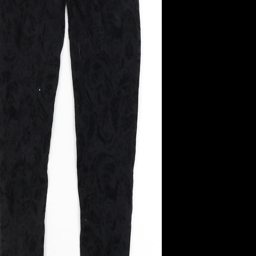 H&M Girls Black Paisley  Capri Trousers Size 14 Years