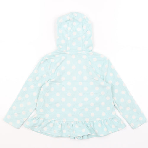 George Girls Blue Polka Dot  Full Zip Hoodie Size 2-3 Years