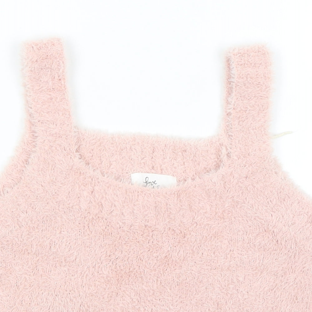Love to Lounge Womens Pink Solid  Top Pyjama Top Size 12