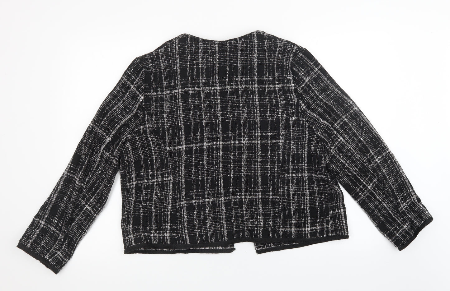 Matalan Womens Black Check  Jacket Blazer Size 16