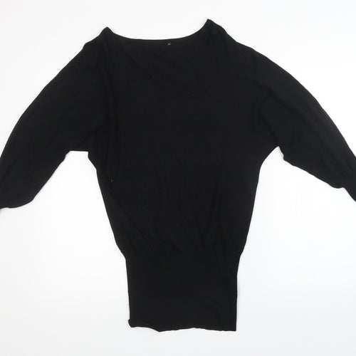 Preworn Womens Black  Knit Pullover Sweatshirt Size M