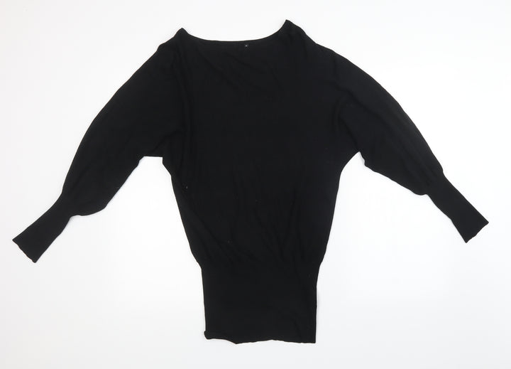 Preworn Womens Black  Knit Pullover Sweatshirt Size M