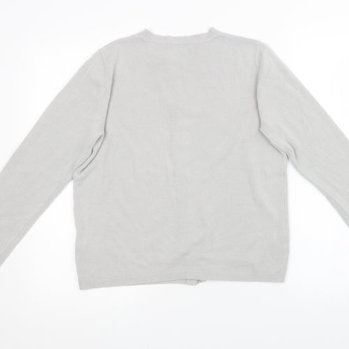 Marks and Spencer Womens Grey  Knit Cardigan Jumper Size 10