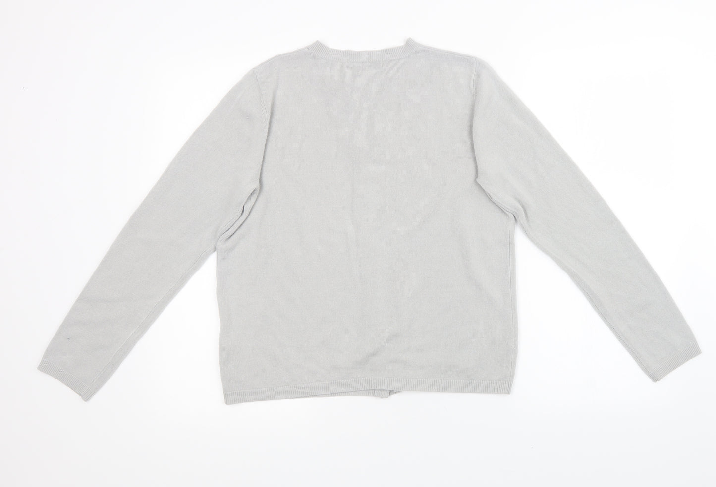 Marks and Spencer Womens Grey  Knit Cardigan Jumper Size 10