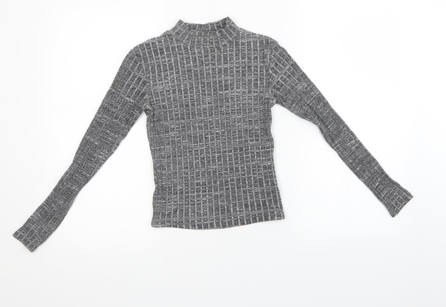 Miss Selfridge Womens Grey  Knit Pullover Sweatshirt Size 8