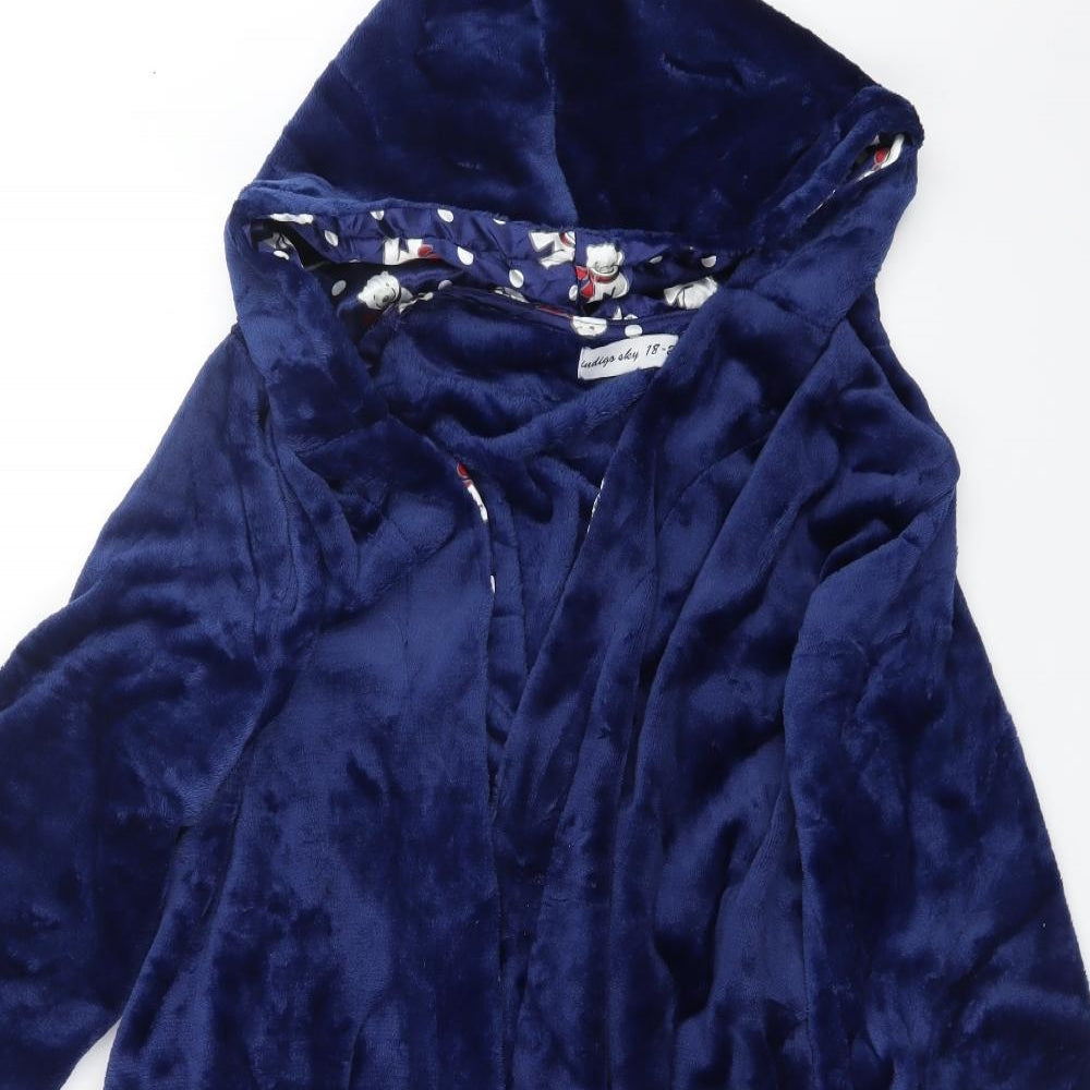 Indigo Sky Womens Blue  Fleece  Gown Size 20