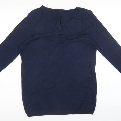 Mango Womens Blue  Knit Pullover Sweatshirt Size L