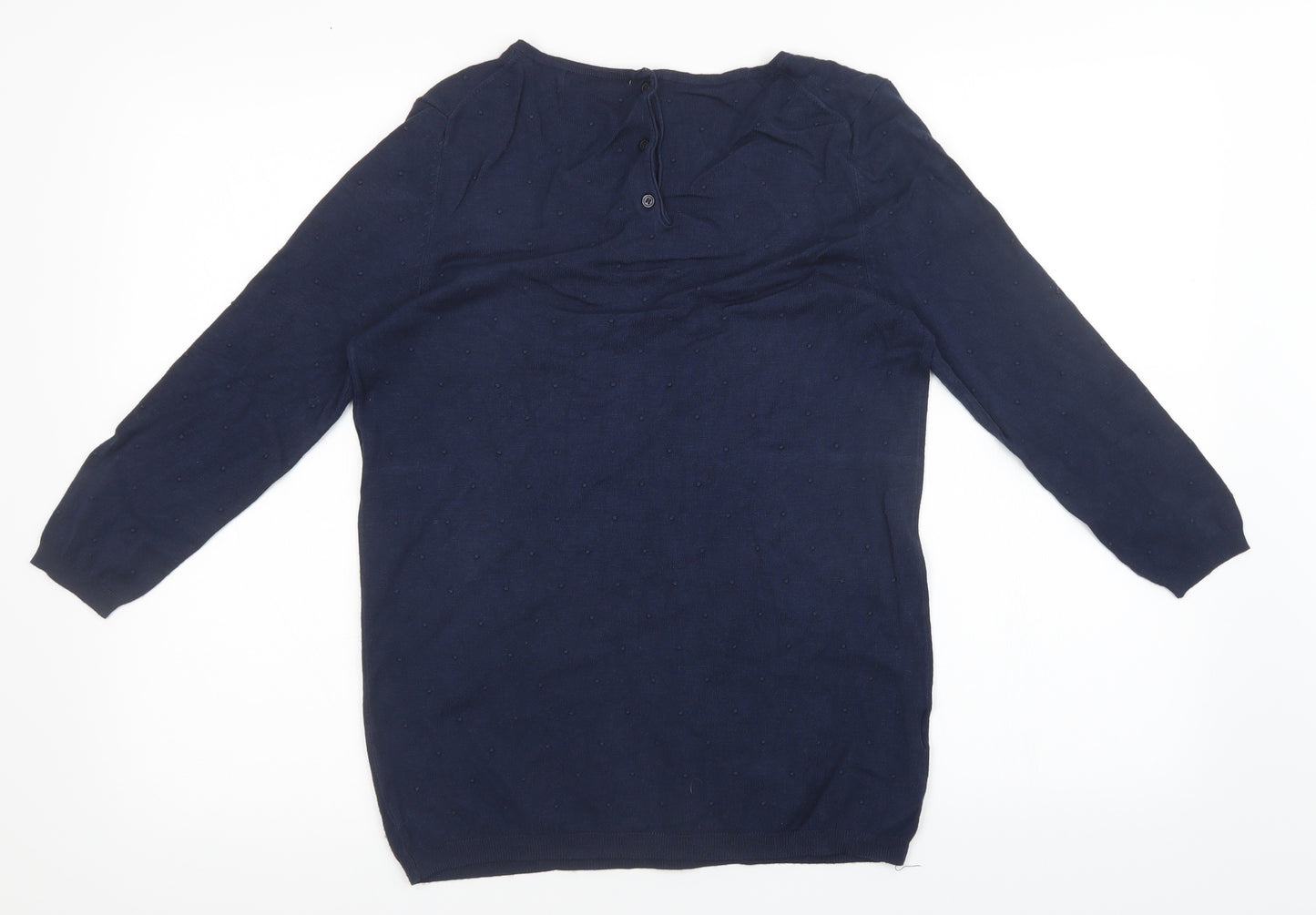 Mango Womens Blue  Knit Pullover Sweatshirt Size L