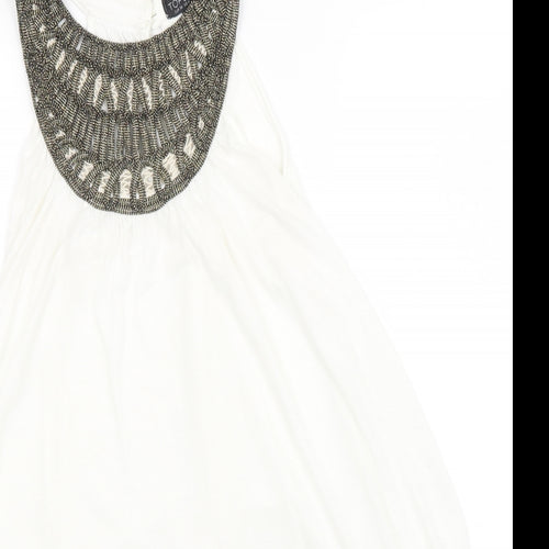 Topshop Womens White   Basic Tank Size 8