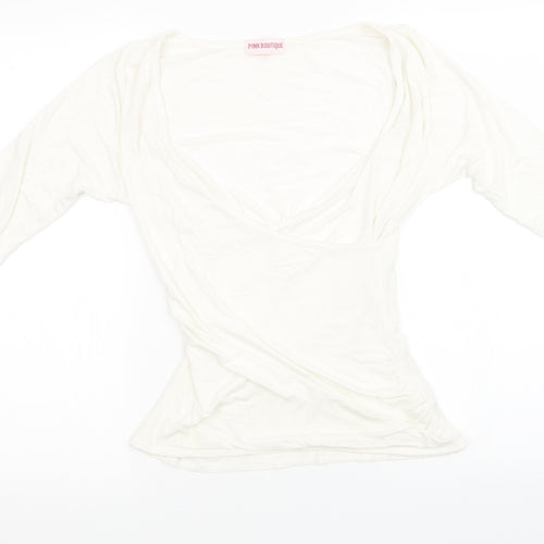 Pink Boutique Womens White   Basic T-Shirt Size 12
