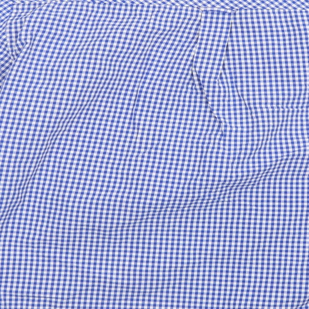 Ben Sherman Mens Blue Check   Polo Size L