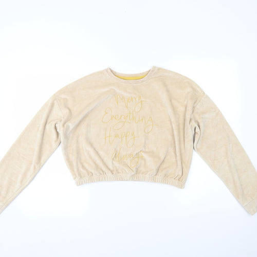 George Girls Beige   Top Pyjama Top Size 13-14 Years  - CHRISTMAS
