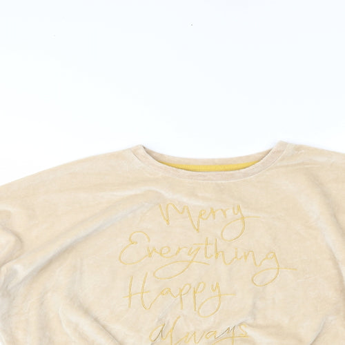 George Girls Beige   Top Pyjama Top Size 13-14 Years  - CHRISTMAS