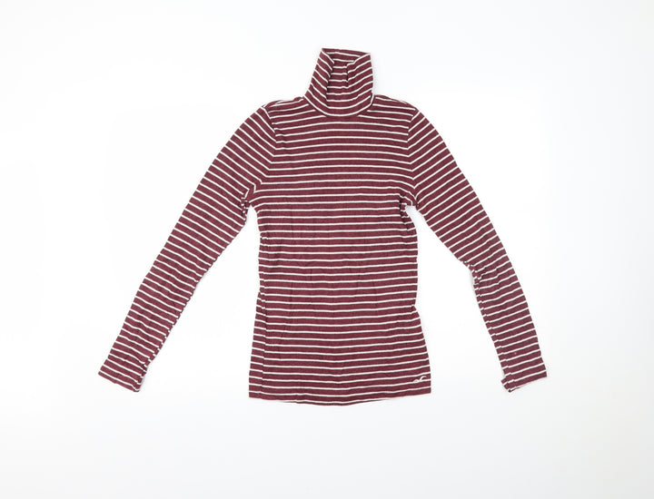 Hollister Womens Red Striped   Blouse Size L