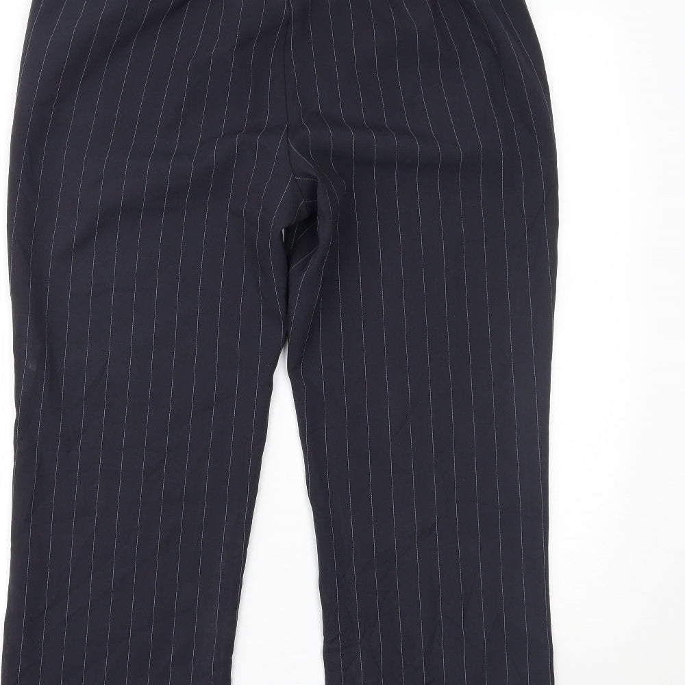 Bonmarché Womens Blue Striped  Trousers  Size 14 L21 in