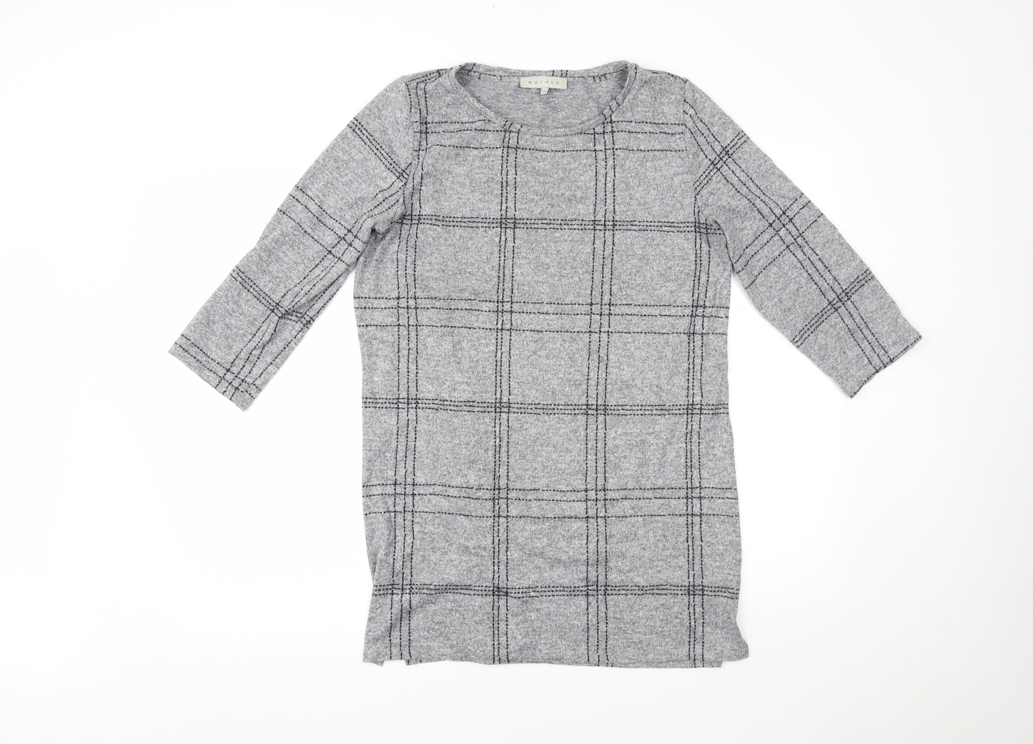 Nutmeg Womens Grey   Basic Blouse Size 10