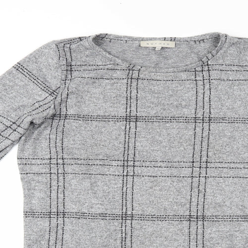 Nutmeg Womens Grey   Basic Blouse Size 10