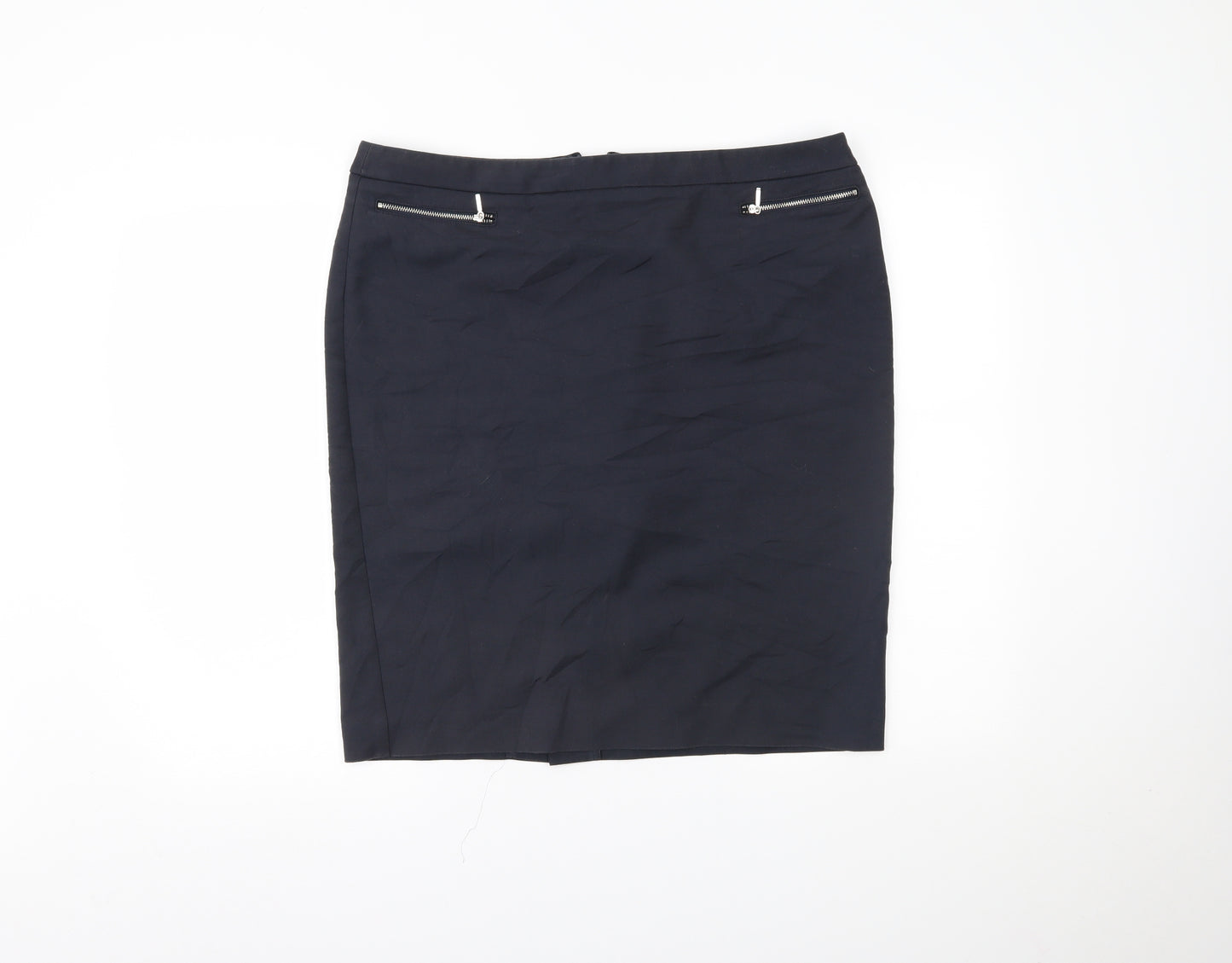 Marks and Spencer Womens Blue   Straight & Pencil Skirt Size 16