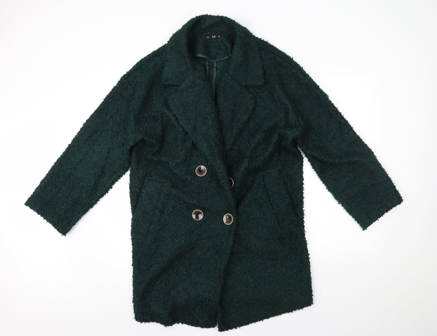 F&F Womens Green   Overcoat Coat Size 14