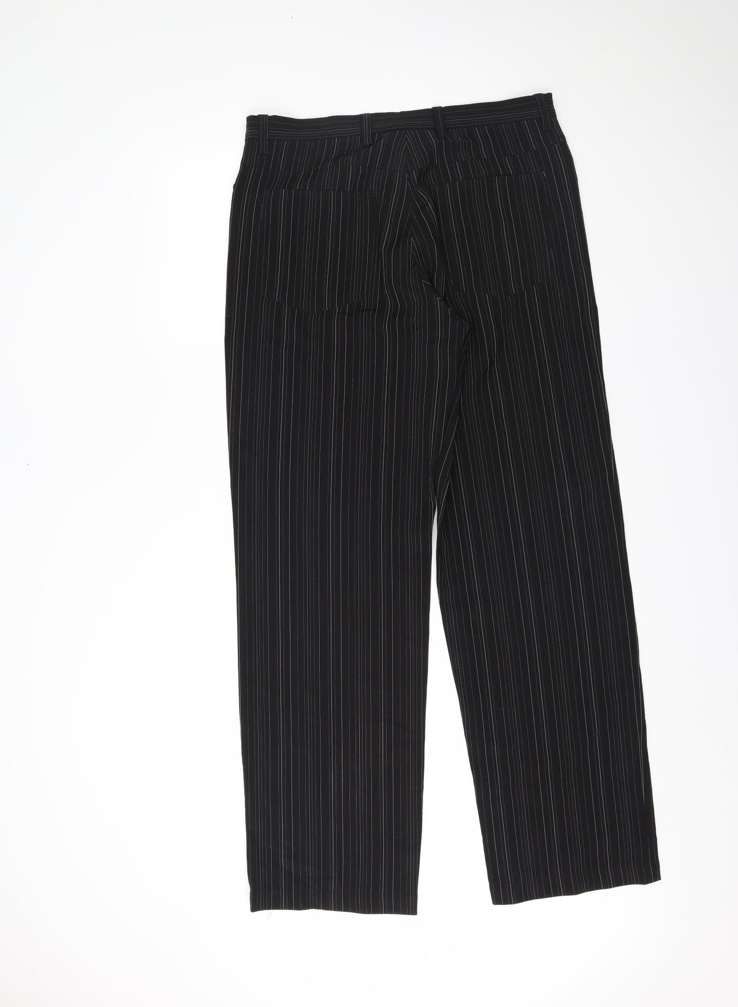 Arcadia Mens Black Striped  Trousers  Size 34 L32 in