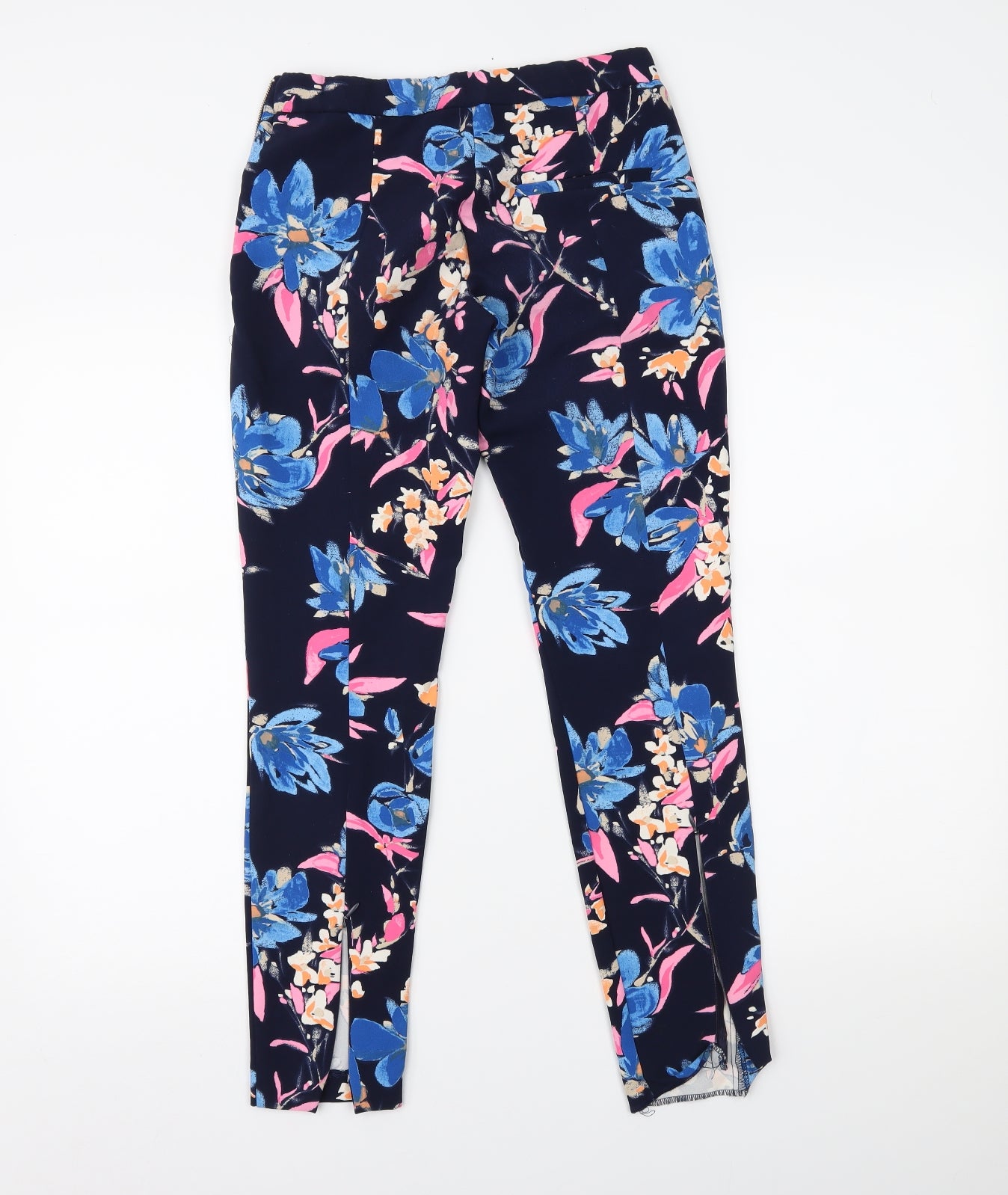 Zara Womens Multicoloured Floral   Trousers Size XS L25 in