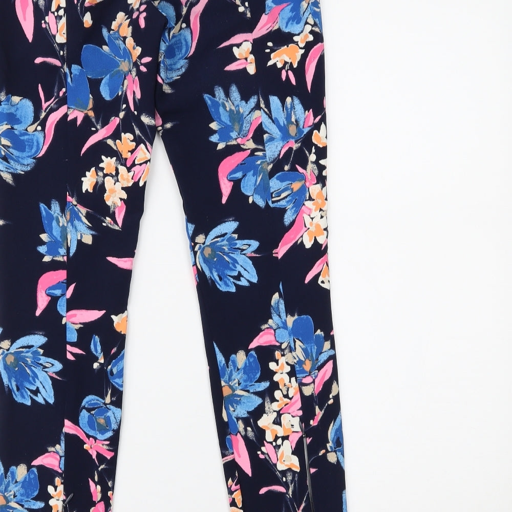 Zara Womens Multicoloured Floral   Trousers Size XS L25 in