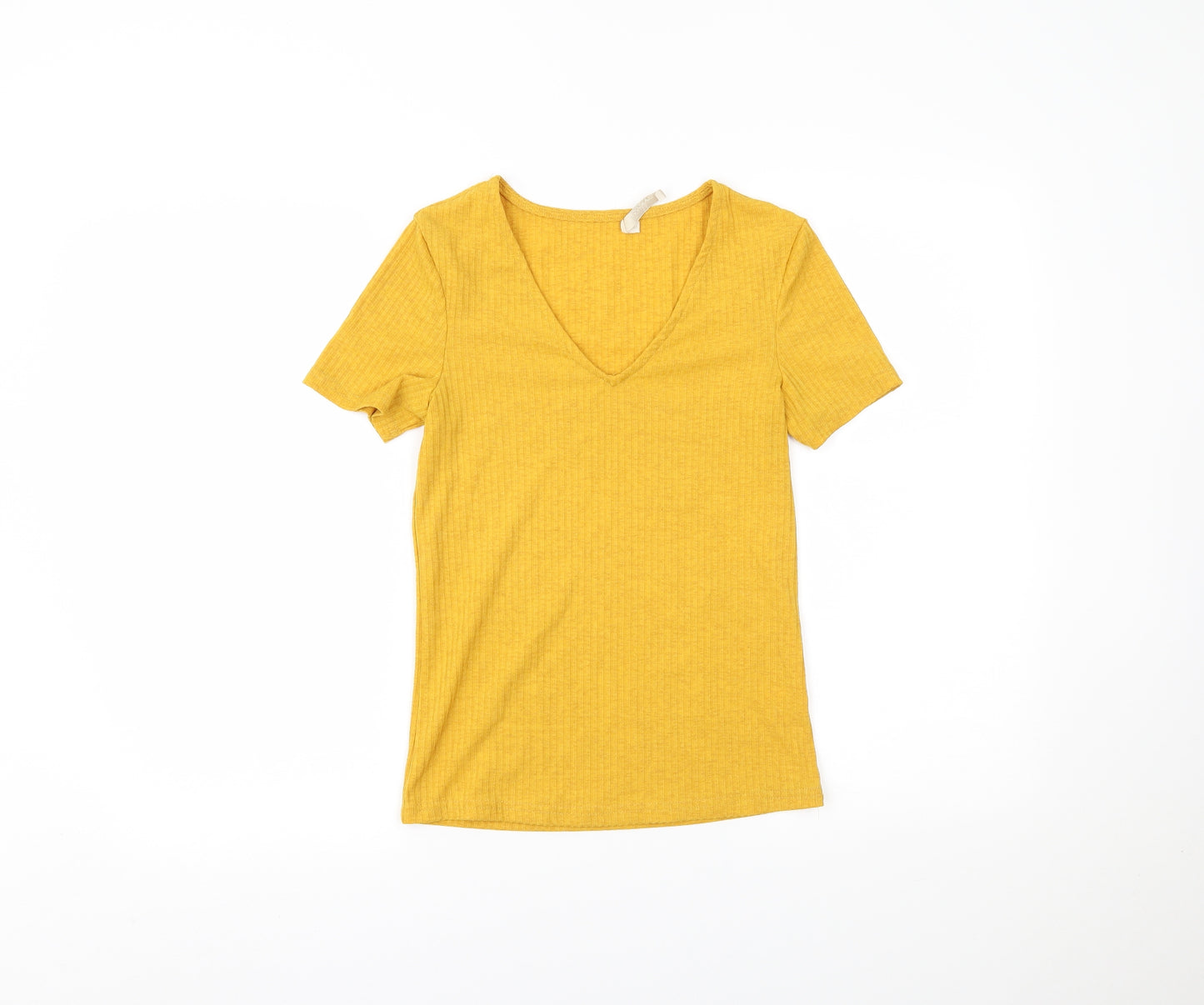 Vera & Lucy Womens Yellow   Basic T-Shirt Size M