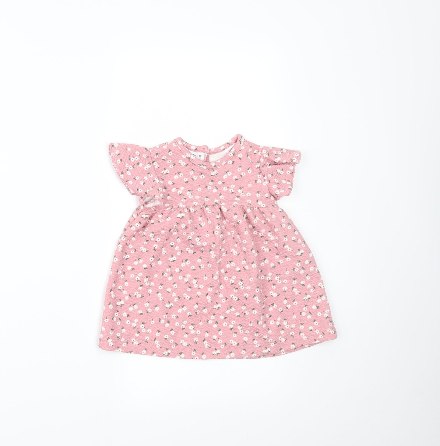 Zara Boys Pink Floral  Fit & Flare  Size 3-6 Months