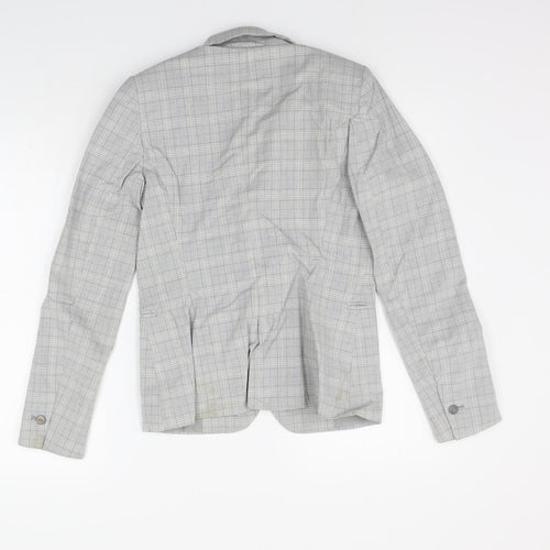Zara Womens Grey Check  Jacket Suit Jacket Size 6