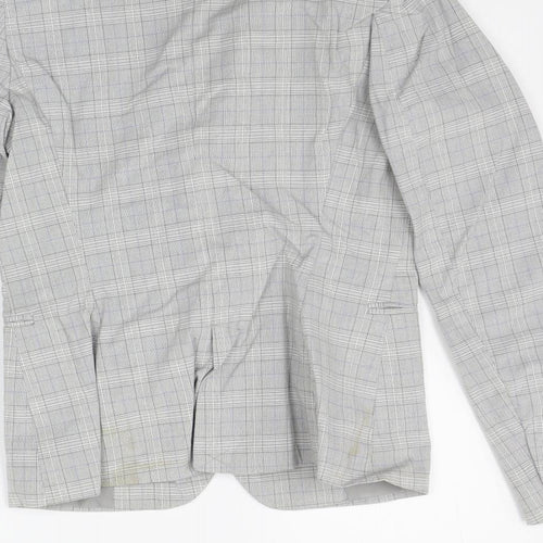 Zara Womens Grey Check  Jacket Suit Jacket Size 6