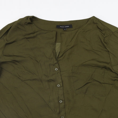 New Look Womens Green   Basic Button-Up Size 16