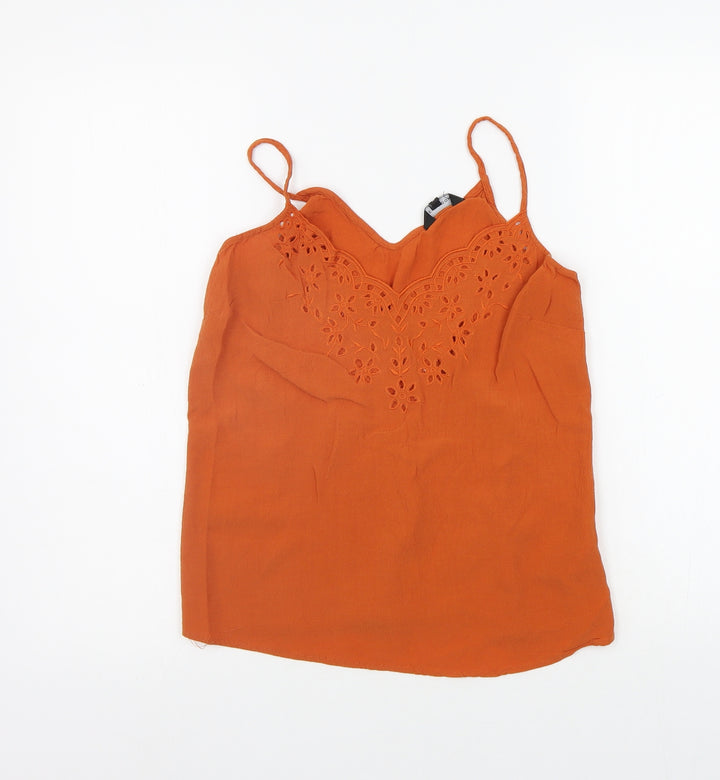 New Look Womens Orange   Basic Tank Size 10