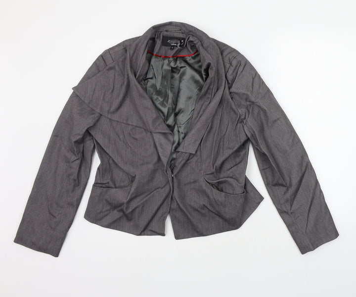 Preworn Womens Grey Jacket Suit Jacket Size 18