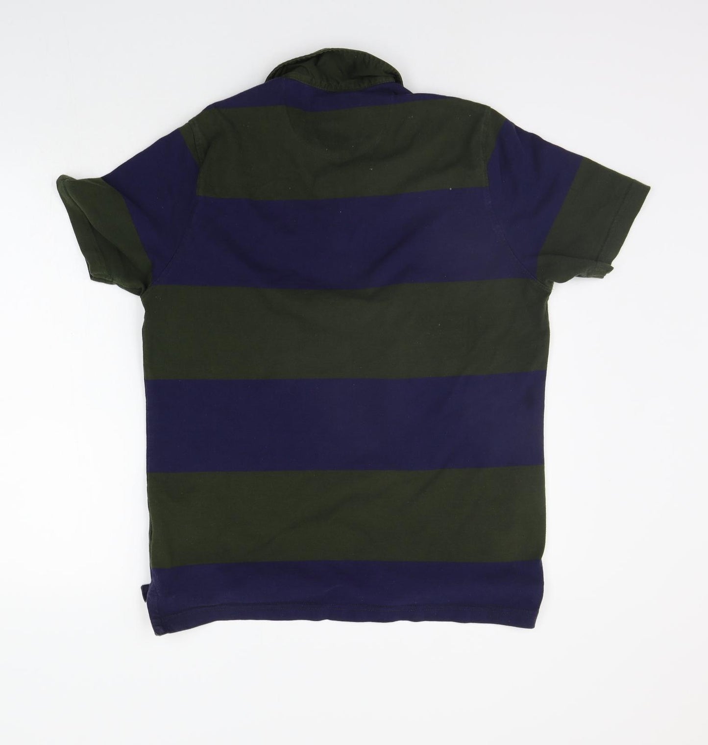 Racing Green Mens Green Striped   Polo Size S