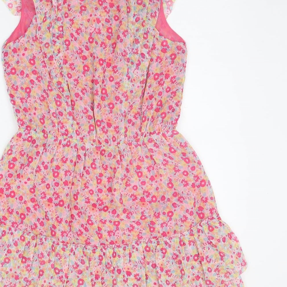 Pepe Jeama Womens Pink Floral  A-Line  Size M