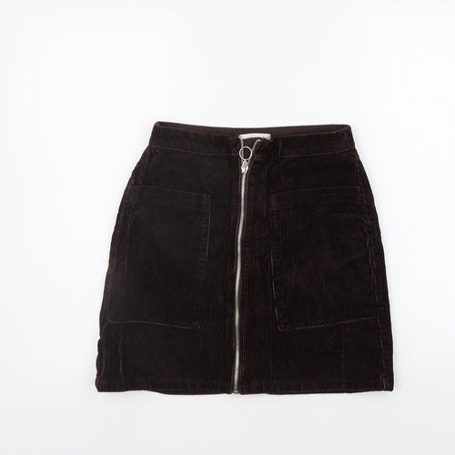 F&F Womens Brown   A-Line Skirt Size 6