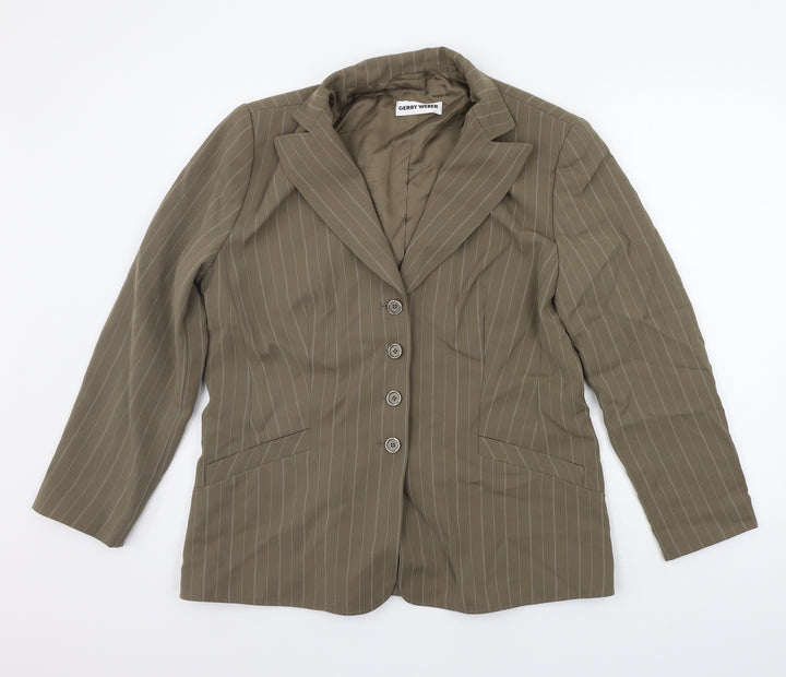 Gerry Weber Womens Beige Jacket Suit Jacket Size 16