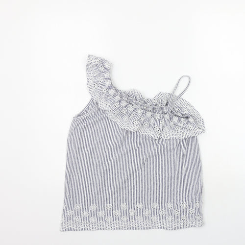 NEXT Girls White Striped  Basic Tank Size 12 Years