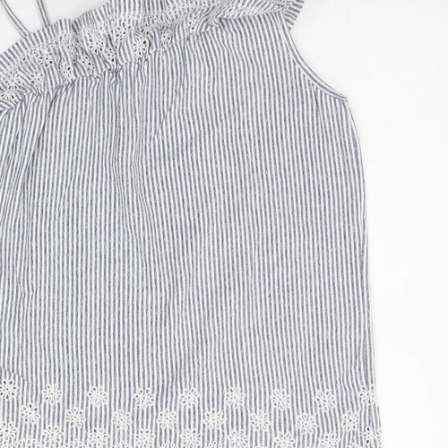 NEXT Girls White Striped  Basic Tank Size 12 Years