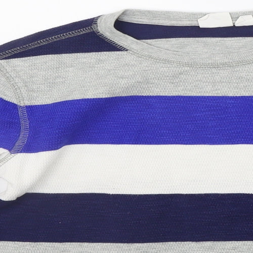 Gap Girls Blue Striped  Basic T-Shirt Size 8 Years