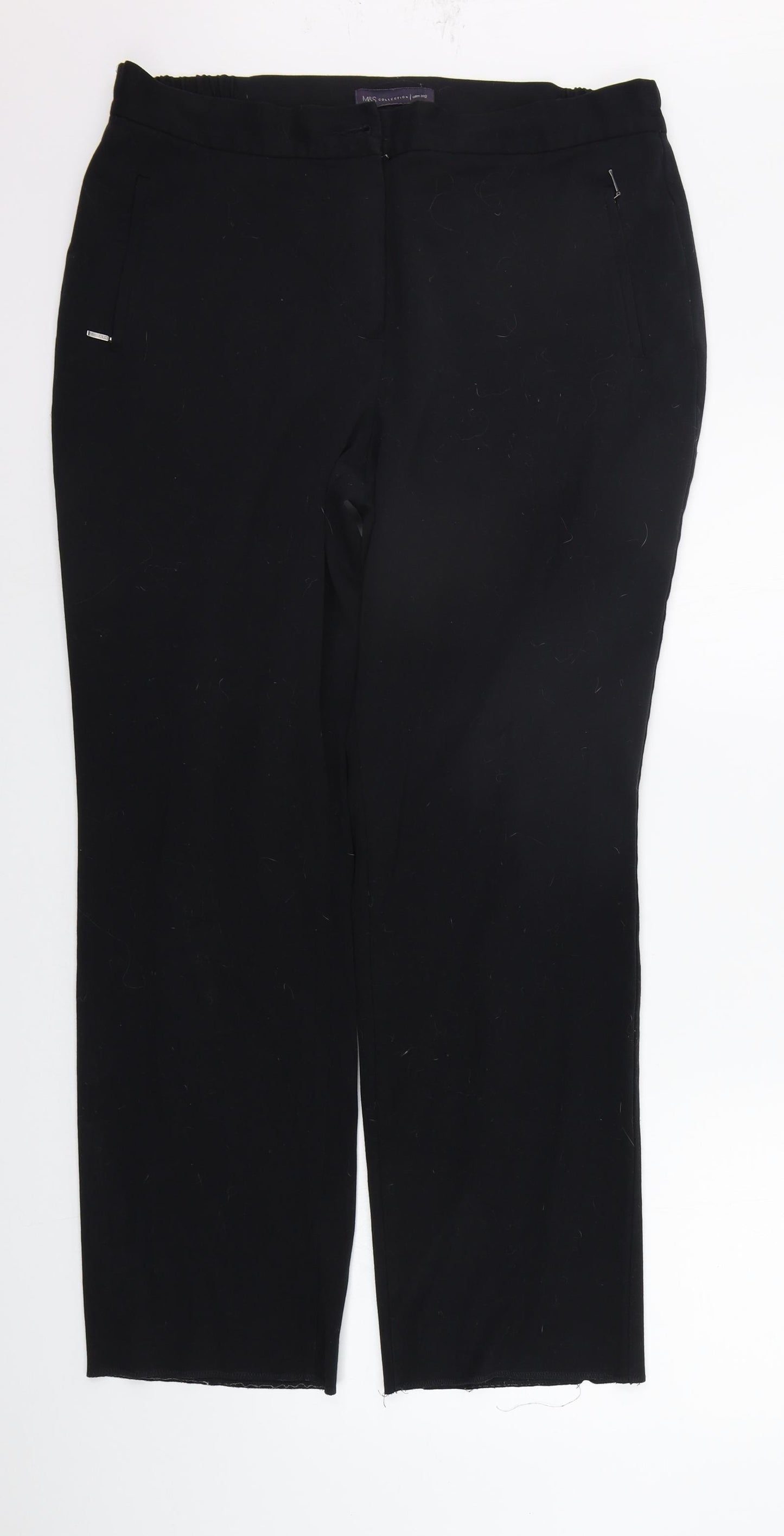 Marks and Spencer Womens Black   Trousers  Size 14 L28 in