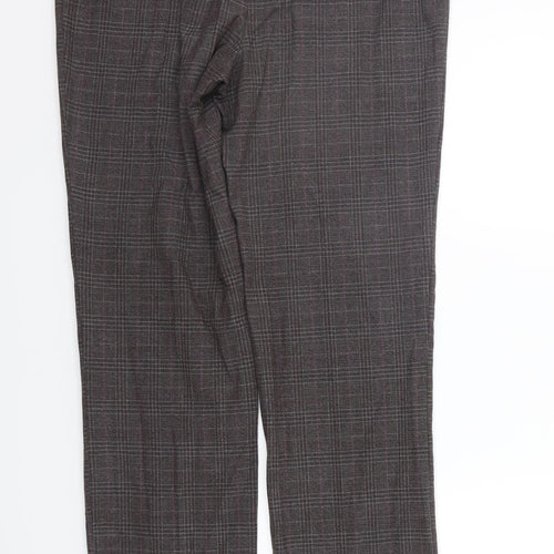 Country Casuals Womens Grey Check  Trousers  Size 12 L28 in