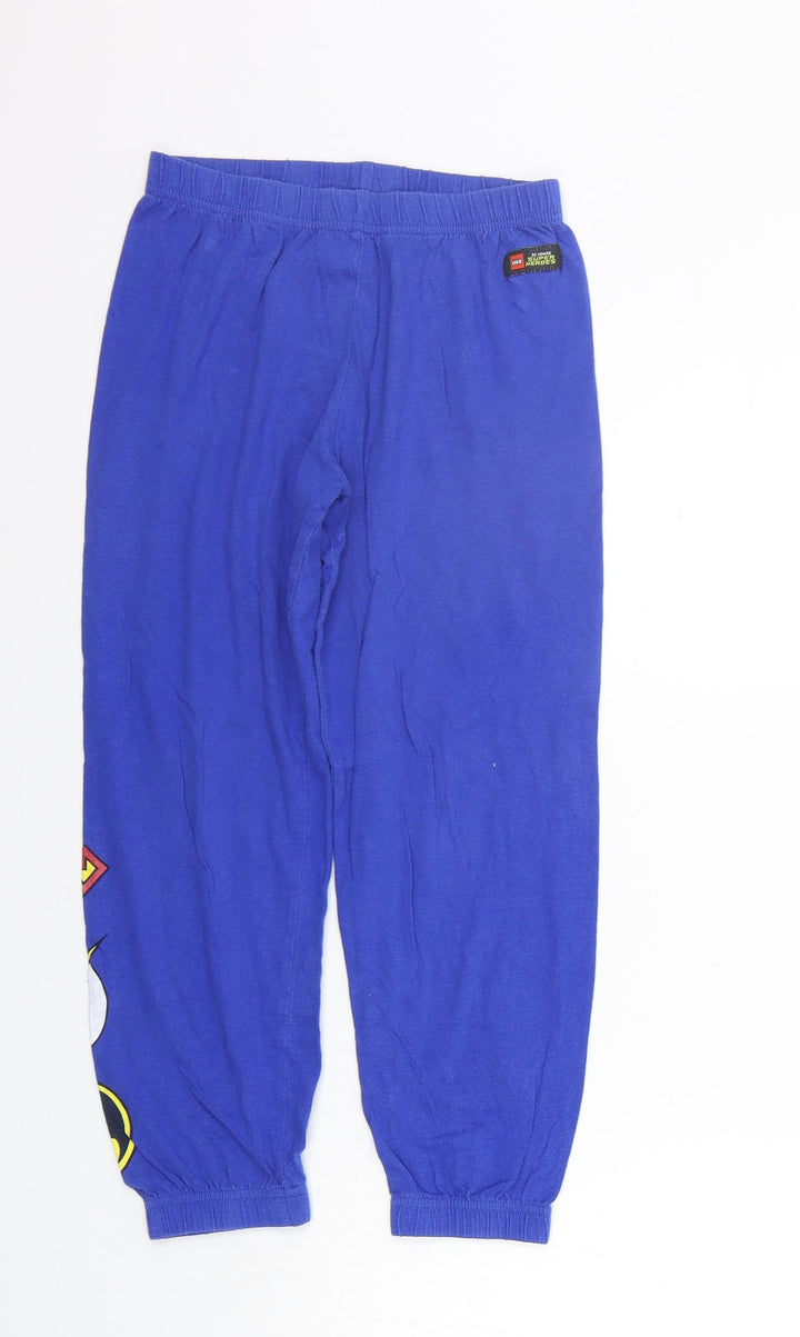 George Girls Blue Solid Lounge Pants Size 7-8 Years - Superman