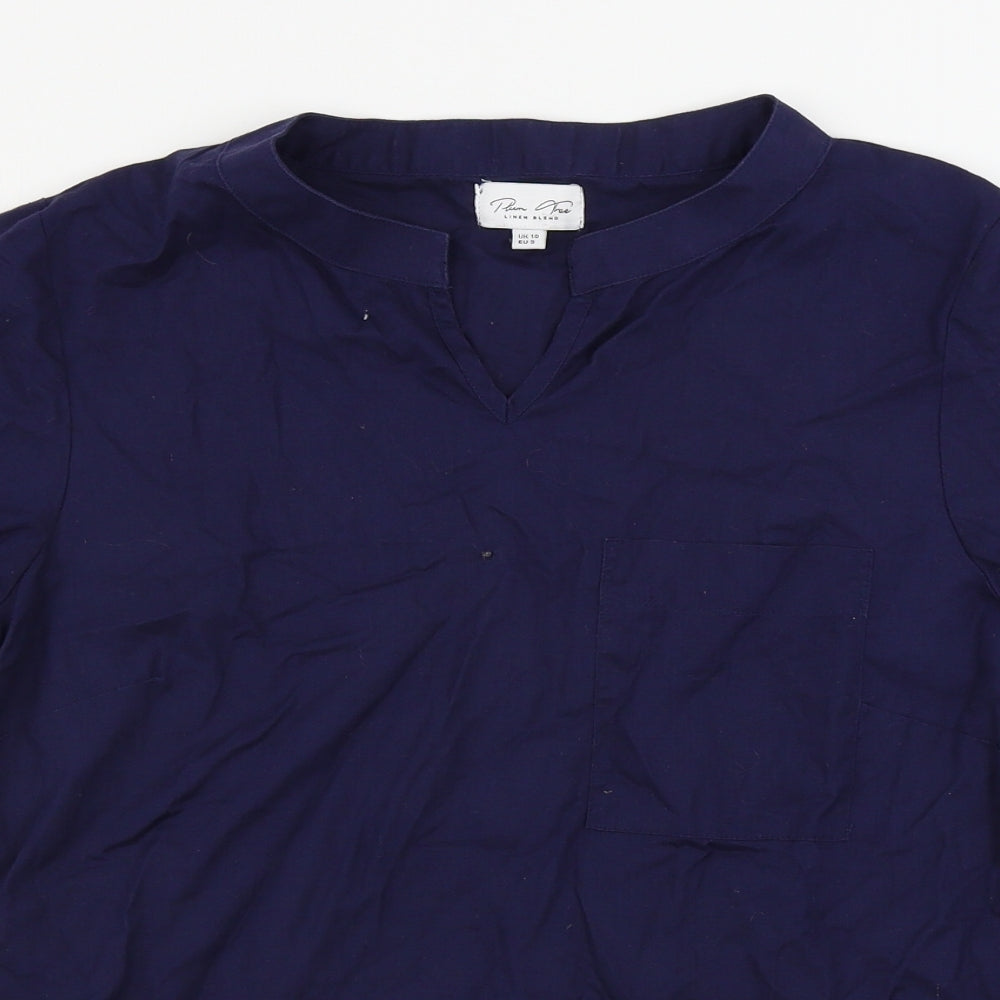 Plum Tree  Womens Blue   Basic T-Shirt Size 10
