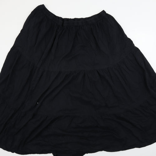ELVI Womens Black   A-Line Skirt Size 34 in