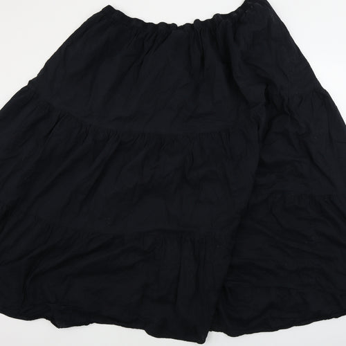 ELVI Womens Black   A-Line Skirt Size 34 in